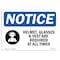 Signmission OSHA Sign, Helmet Glasses & Vests Are With Symbol, 10in X 7in Rigid Plastic, 10" W, 7" H, Landscape OS-NS-P-710-L-13455 - alternate 1
